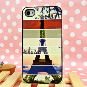 [grdx02111]cool Colourful Eiffel Tower Hard Cover Case For Iphone 4/4s