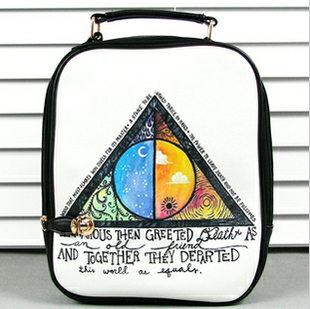 [grlhx120061]cool Colorful Shiny Triangle Backpack Bag