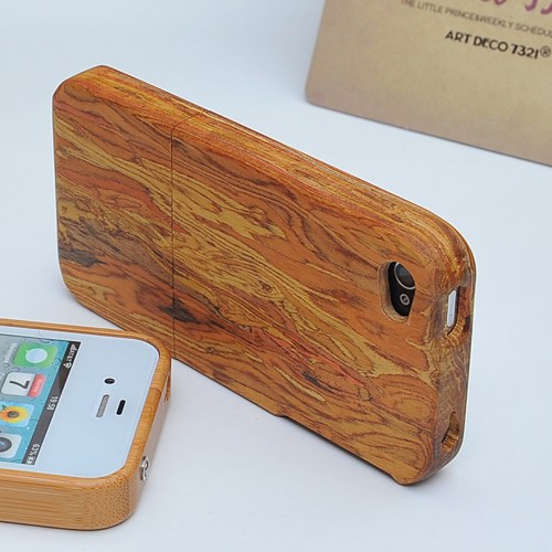 [grdx00018]rainbow Wooden Case For Iphone4/4s