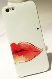 [grlhx1100]sexy Red Lip Naevus Hard Cover Case For Iphone 4/4s